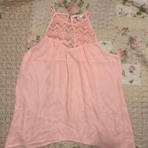 Candie’s Light Pink/Baby Pink Flowy Blouse